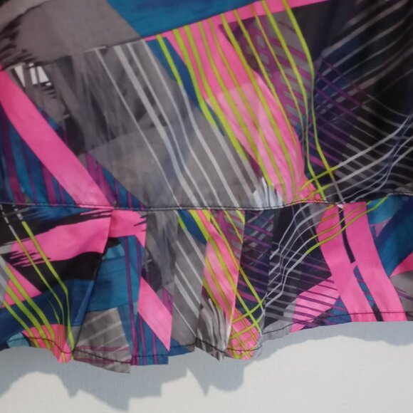 Adidas Girl's Windbreaker Geometric Neon Print Jacket Size S (8-10) - Picture 6 of 7